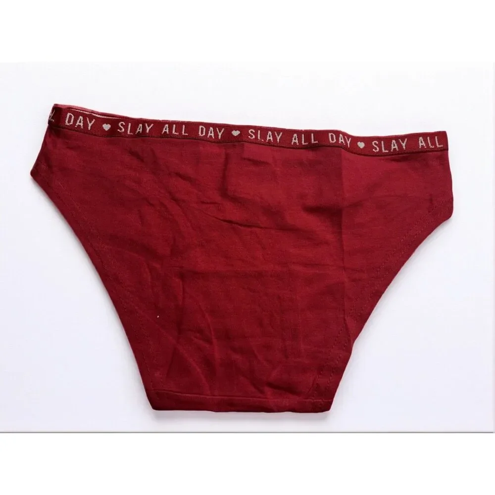 New Bikini Brief Red Slay All Day Small Panties Underwear NWOT